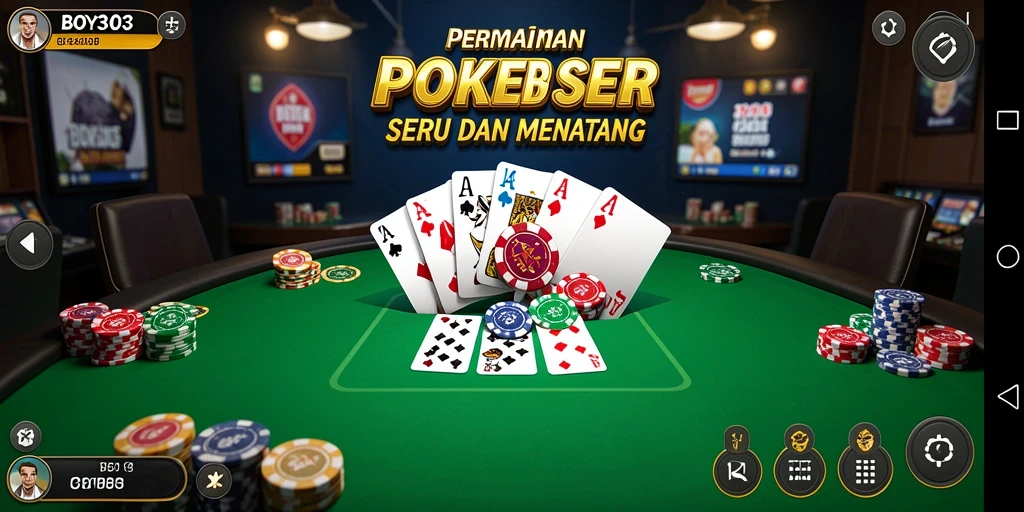 Screenshot gameplay BOY303 menampilkan aksi seru permainan Poker.