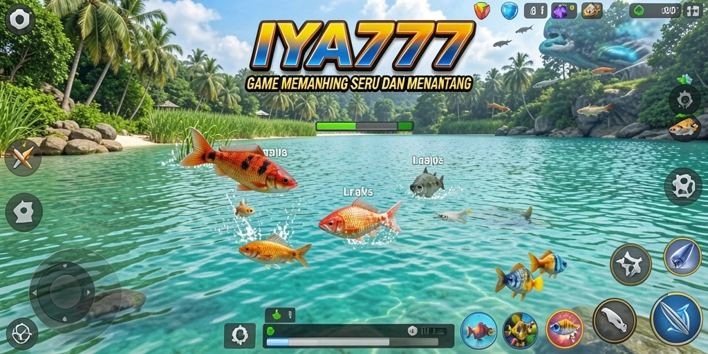 Screenshot gameplay IYA777 yang menampilkan petualangan memancing yang mendebarkan.