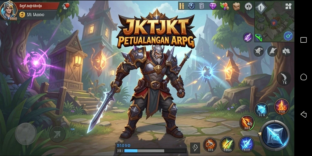 Tampilan gameplay seru di dunia fantasi JKTJKT.