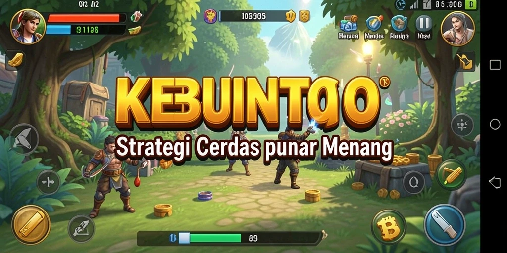 Tangkapan layar menampilkan pertarungan strategi di KEBUNTOTO.