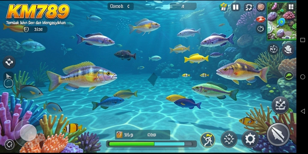 Screenshot gameplay menampilkan aksi tembak ikan yang seru.