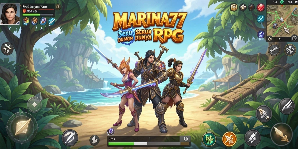 Tampilan gameplay menakjubkan dari MARINA77 dalam aksi RPG.