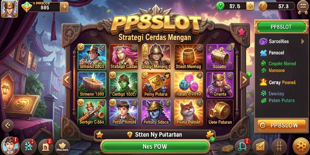 Screenshot PP8SLOT menampilkan momen strategis yang intens dalam permainan.