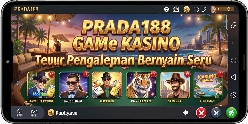 Screenshot gameplay PRADA188 menampilkan suasana Kasino yang seru dan interaktif.