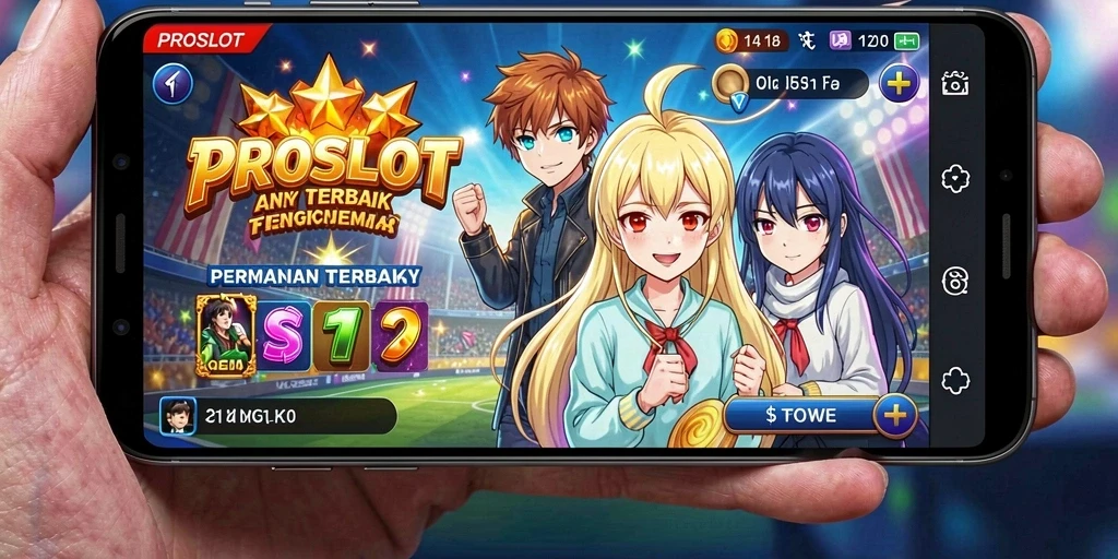 Tampilan gameplay <strong>PROSLOT</strong> yang memukau dengan karakter Anime favorit.
