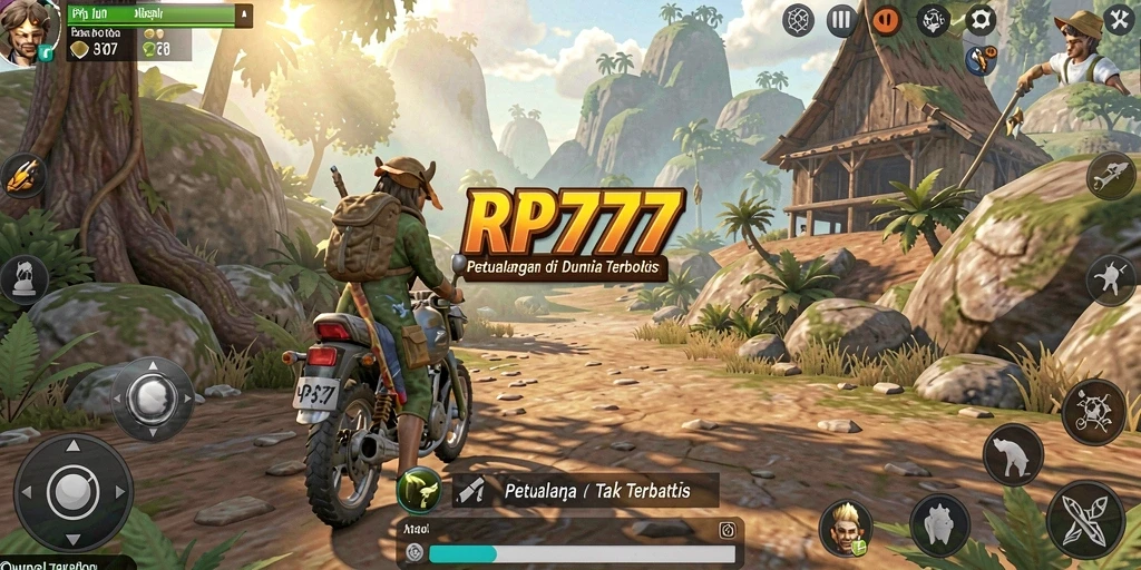 Tampilan gameplay RP777 yang memukau dalam dunia terbuka.