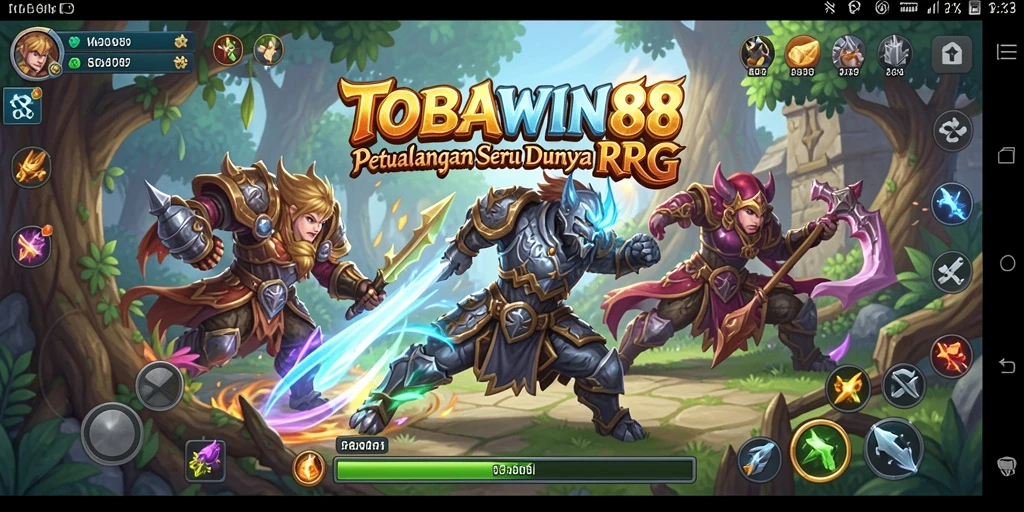 Gambaran gameplay seru dari TOBAWIN88 dalam petualangan RPG.
