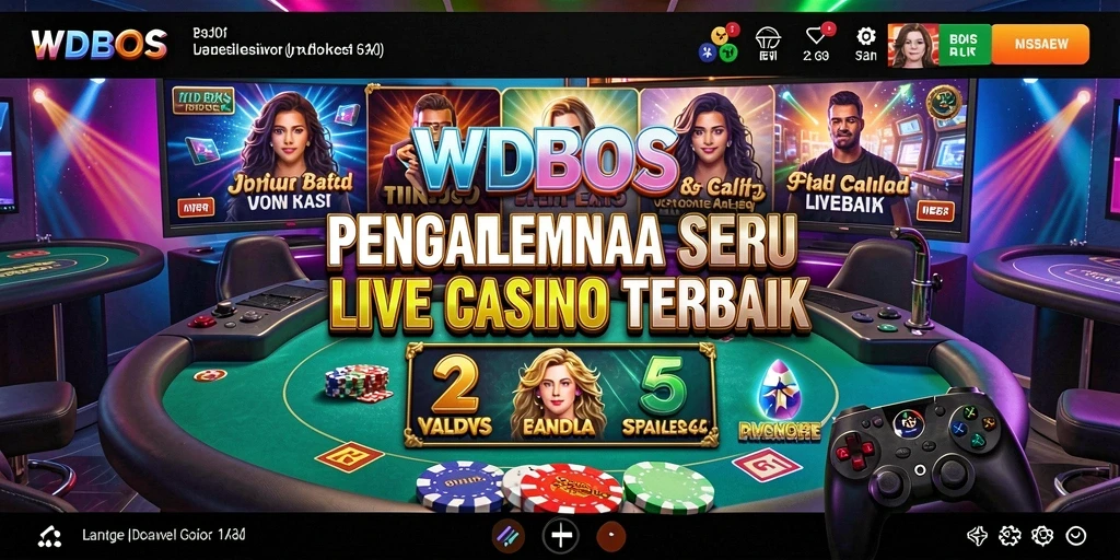 Tampilan gameplay Live Casino yang memukau di WDBOS.